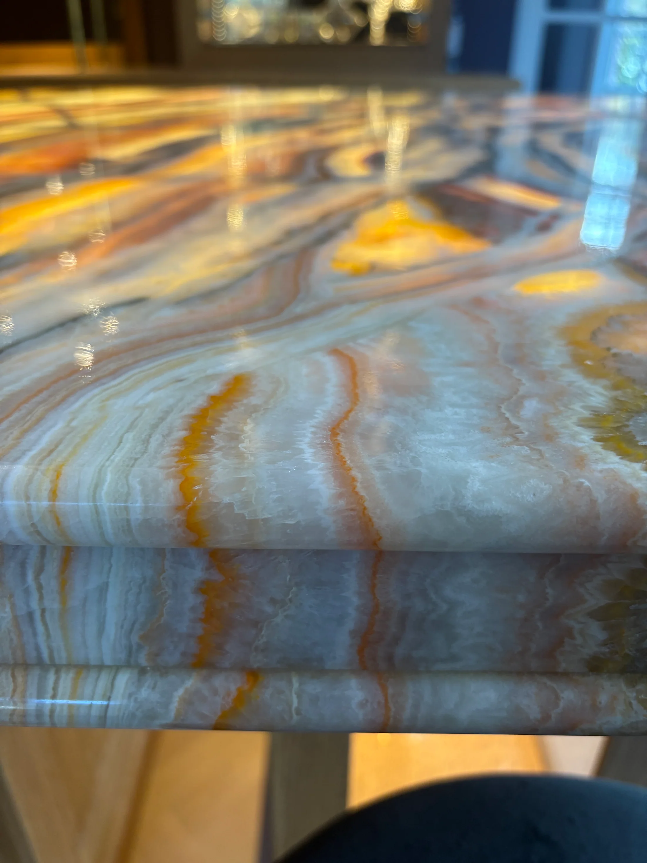 De natuurlijke tekening van het onyx werkblad